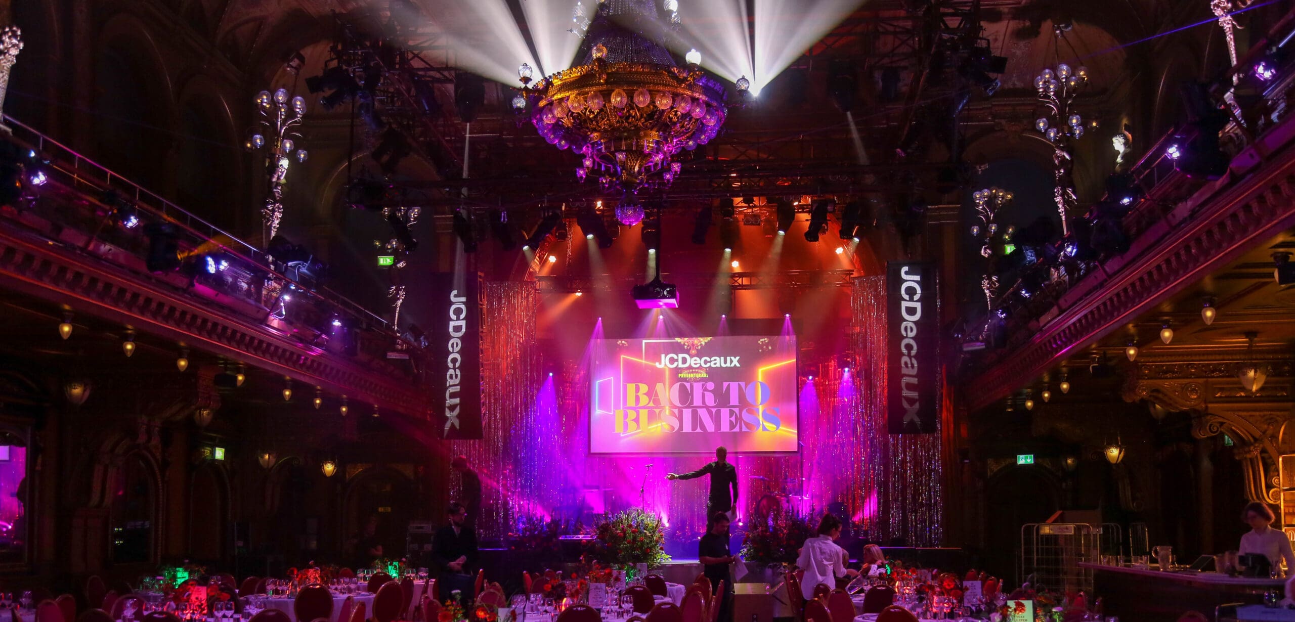 Picture from an event/party, Back to Business.